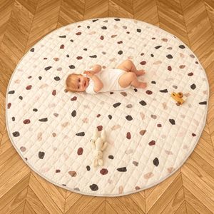 Hakuna Matte - Gestikte Speelmat Rond - 150 cm ⌀ - Speelkleed Confetti- Extra Dikke 1,5 cm & Zachte Kruipmat - Baby Speelkleed met Antislip Onderkant voor Kruipen & Spelen