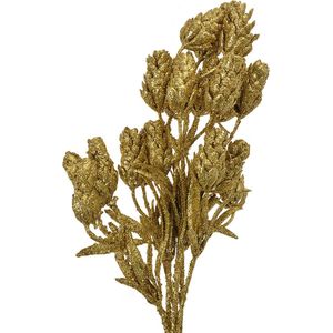 Clayre & Eef Kunstbloem 35 cm Goudkleurig Kunststof