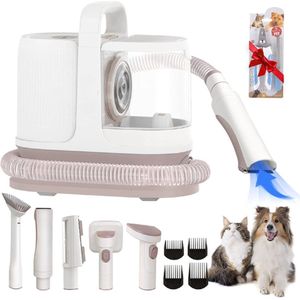 Dog Grooming Vacuum Kit - Hondentondeuse - Meerdere opzetstukken - Honden Haar Vacuum - Krachtige Zuigkracht - voor Nagels, Haren en Trimmer - Huisdierverzorgingsset