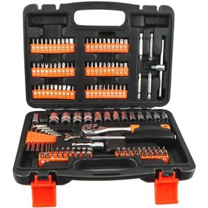 Dopsleutelset en Gereedschapskoffer 131-delig voor Auto, Fiets en Motor Reparatie