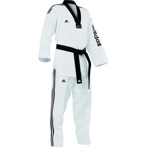 Adidas Taekwondopak Super Master | Zwarte kraag (Maat: 210)
