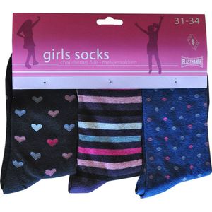 Meisjessokken multipack - katoen 6 paar - colourfun - maat 39/42