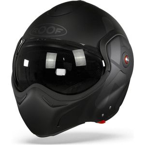 ROOF - RO9 BOXXER TWIN MATT BLACK - Maat S - Systeemhelmen - Scooter helm - Motorhelm - Zwart - ECE 22.05 goedgekeurd