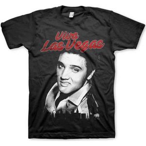 Elvis Presley Heren Tshirt -XL- Viva Las Vegas Zwart
