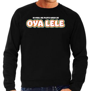 Bellatio Decorations Verkleed sweater voor heren - Oya lele - zwart - carnaval - foute party L