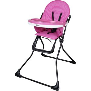 Ding Nemo Kinderstoel - Roze - Kinderstoel met tafelblad en veiligheidsriempje
