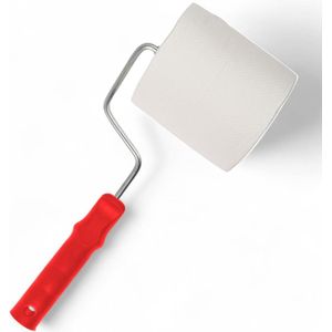 Toiletpapierhouder in verfroller-design - grappig cadeautje voor schilders - herbruikbare toiletrolhouder van metaal met kunststof handvat.