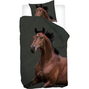 Snoozing Storm Dekbedovertrek - Junior - 120x150 cm - Bruin