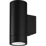 HOFTRONIC Cali - LED Wandlamp - Up and Down light - Mat Zwart - IP65 Waterdicht - 6000K Daglicht wit - Dimbaar - Moderne muurlamp - Geschikt wandlamp buiten, wandlamp badkamer en binnen - 3 jaar garantie