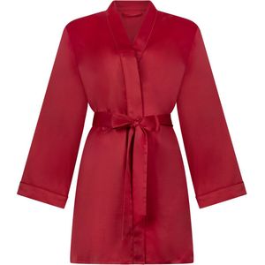 Hunkemöller - Badjas - Donkerrood - Kort