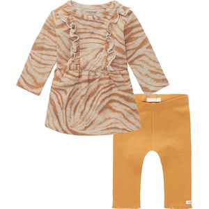 Noppies - kledingset - Meisjes - 2delig - Jurk Searcy Sand Melange - Legging Nowata Apple Cinnamon - Maat 92