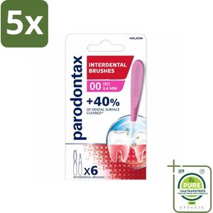 5 x Parodontax Interdentale Ragers Size 0 6 stuks per verpakking - Grootverpakking - Tandplak Verwijderen - Interdentale Borstels - Tandenreiniging - Tandvleesverzorging - Parodontax