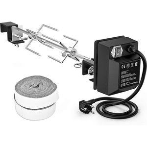 Roestvrijstalen grillspies-set - Heavy Duty Rotisserie Kit voor Large XLarge BGE - Kamado Joe Classic - Pit Boss - Primo & andere keramische Grill