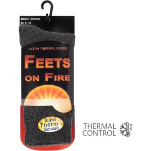 Extra warme thermosokken - Heren - Antraciet - Maat 41-45 (one size)