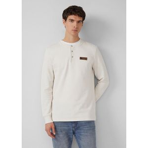 T-Shirt - Geribd - Zacht Katoen - Casual Regular Fit - Knoopsluiting