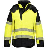 Portwest - PW3 Vlamvertragende Modaflame Regen Hi-Vis Winterjas - Geel/Zwart
