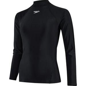 Speedo Long Sleeve Rash Top Dames - Zwart / Wit - maat L