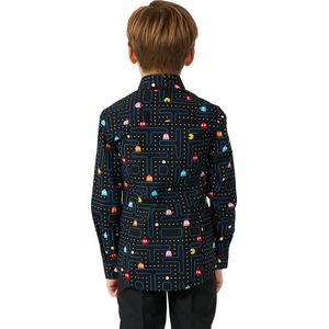 OppoSuits SHIRT LS PAC-MAN Boys - Kids Overhemd - PAC-MAN Overhemd - Carnaval - Zwart - Maat 4 Jaar