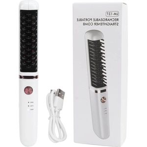 3 Niveaus Instelbare Temperatuur - Anti-Verbranding - USB Oplaadbaar - Draadloos - Draagbaar - Haar Kam Stijltang - Voor Vrouwen