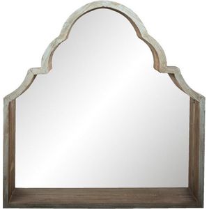 Wandspiegel 85*12*87 cm Groen Hout, Glas Grote Spiegel Muur Spiegel