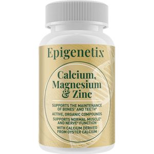 Epigenetix Calcium, Magnesium & Zink - 90 premium tabletten - Ondersteunt botdichtheid en spierfunctie, verlicht krampen en bevordert ontspanning & verbetert cognitieve prestaties en immuniteit