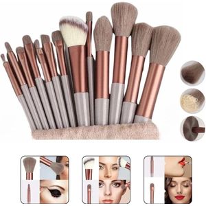 Make up borstelset - 13 Delige - Make up kwasten set - Ultrazachte Vezels - Duurzaam Handvat