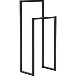 en.casa - Holtålen - Kledingrek - Zwart - 90/70x40x25 cm