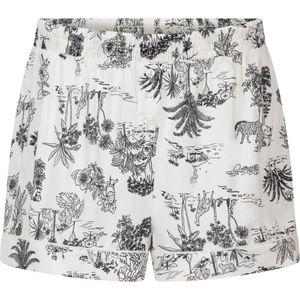 Hunkemöller Dames Nachtmode Geweven short - Wit - maat XS