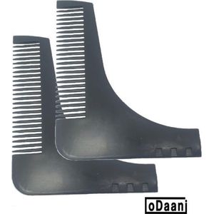 Beard Bro - Baardkam - 2 Stuks - Baardtrimmer - Baard Verzorging - Zwart - Baard styling - oDaani