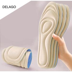 Comfortabele Inlegzool - Memory Foam - Maat 42 - Verknipbaar - Op Maat Te Maken - 1 Paar - Steunzool - Ademend - Dempend - Unisex - Sneakers - Werkschoenen - Laarzen - DELAGO