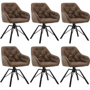 Eetkamerstoel - Keukenstoel - Draaistoel - Kunstleer - 57,5 ​​cm x 82,5 cm x 53 cm