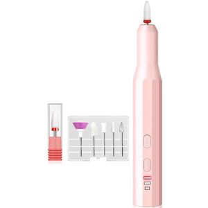 Nagelvijl - Nagelvijl electrisch - Nagelfrees electrisch - Draadloze Nagelfrees - Ultra Low Noise - met Lage Warmte - Complete Bits - voor Beginners - Manicure Pedicure - Thuis - Roze