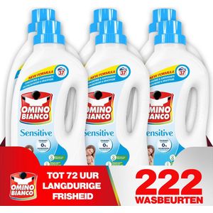 Omino Bianco Sensitive - Vloeibaar Wasmiddel - 6 x 1.48 L - Geconcentreerd