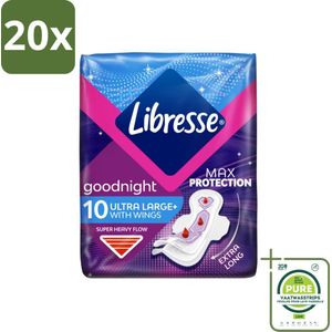 20 x Libresse – Inlegkruisjes – Invisible Goodnight 3 mm – Nachtbescherming – 10 Inlegkruisjes - Grootverpakking - Nachtbescherming - Inlegkruis - Nachtbescherming Vrouw - Ongestoorde Nachtrust - Zachte Nachtbescherming