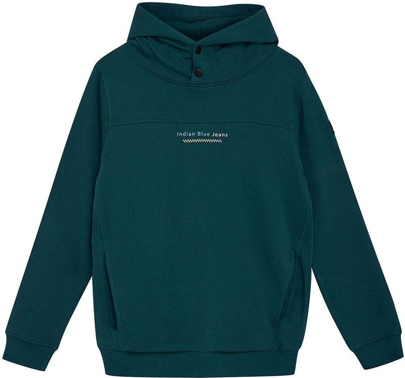 Indian Blue Jeans - Hoodie Chest & Backprint - Donkergroen