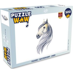 Puzzel Paard - Waterverf - Dier - Meisjes - Kinderen - Meiden - Legpuzzel - Puzzel 500 stukjes