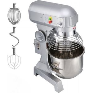 Elektrische Keukenmachine PRO - 3 koppen - Foodprocessor - Keukenrobot - Keukenmixer - Mengkom mixer - 450W - 10L RVS Mengkom