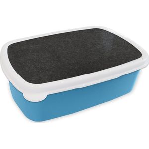 Broodtrommel Blauw - Lunchbox - Brooddoos - Zwart - Graniet - Design - Steen - 18x12x6 cm - Kinderen - Jongen