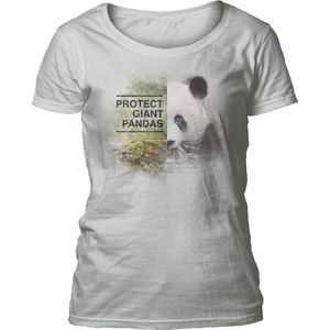 Ladies T-shirt Protect Giant Panda Grey XXL