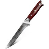 Xinzuo B13R Yu - Uitbeenmes - Rozenhout - 15 cm - Vlijmscherp Damascus Staal - 67 Lagen