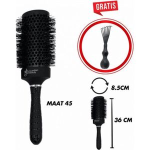 Guardian Beauty Föhnborstel - 45 mm - Rond - Keramisch & Ionisch - Zwart - Met Haarborstelreiniger