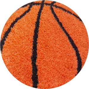 Rond Kindervloerkleed | Tapijt | Fun | Oranje | 100x100 cm