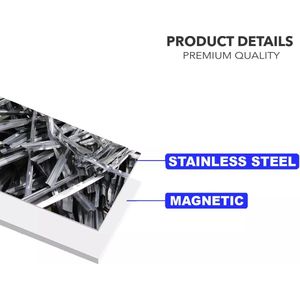 Krijtbord PRO Ahmed - Magnetisch - Schoolbord - Eenvoudige montage - Emaille staal - Grijs - 60x90cm