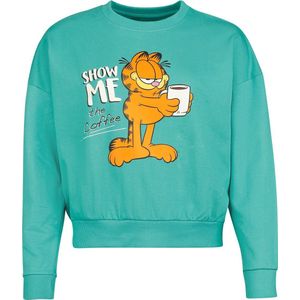 Garfield Show Me The Coffee Dames Sweatshirts - turquoise - S