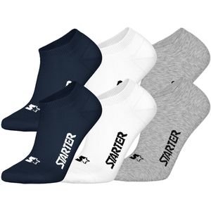 STARTER Sneaker Socks - 6-pack - Navy/Wit/Grijs - Maat 35/38