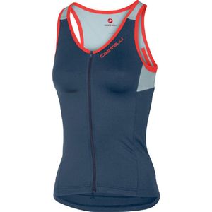 Castelli Fietsshirt Dames Blauw - CA Solare Top Dark Steel Blue  - S