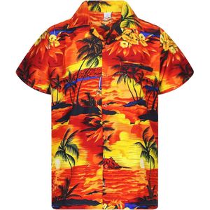 Heren Hawaii-print hemd met korte mouwen - Diverse kleuren