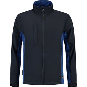 Tricorp soft shell jack bi-color navy - koningsblauw TJ2000 maat XXS