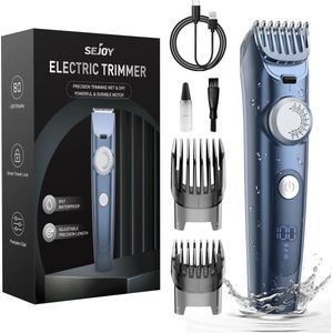Sejoy - Tondeuse Mannen - Tondeuse hoofdhaar - Draadloze Tondeuse - Waterdicht - Oplaadbaar - Lichtblauw