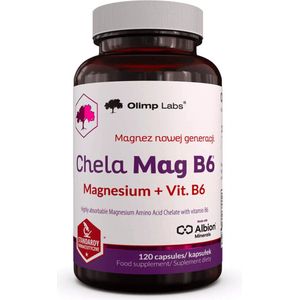 Chela Mag B6 120 caps in jar, magnesium bisglycinate, MAGNESIUM OF THE NEW GENERATION